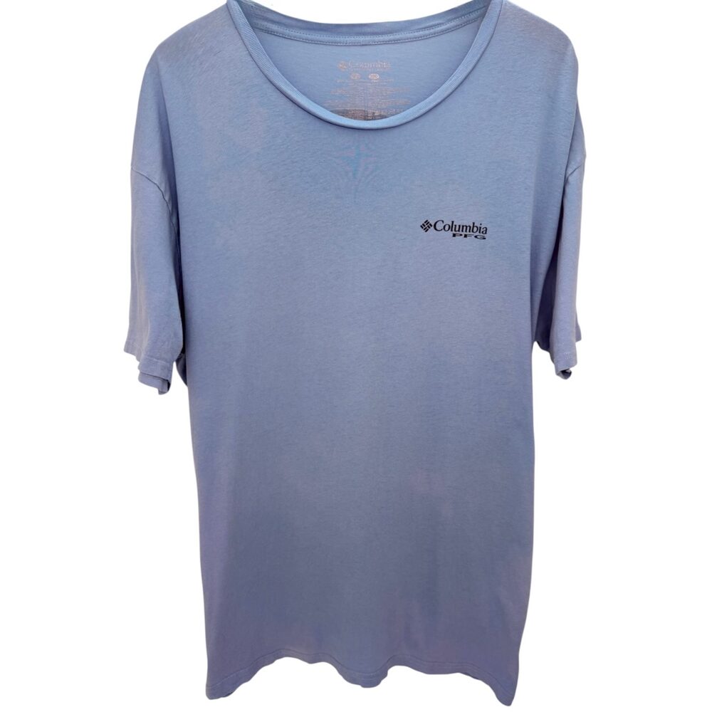 Columbia Mens PFG T-Shirt 2XL Blue Black